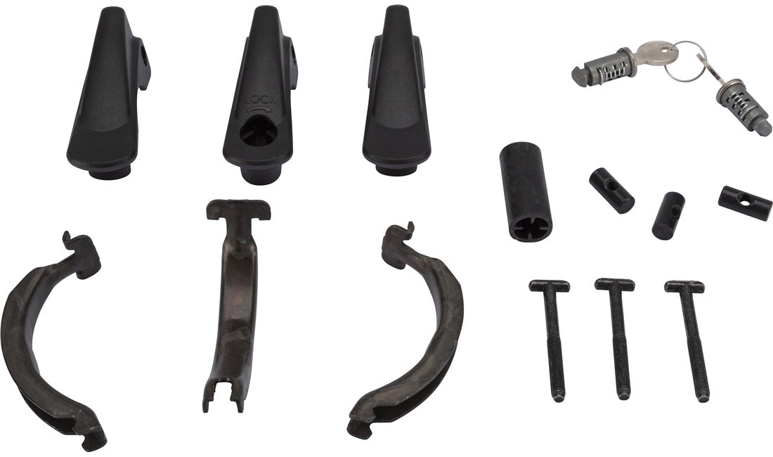 KIT DE FIXAÇÃO THULE FREERIDE 532 P/ SQUAREBAR C/ CHAVE - PRETO