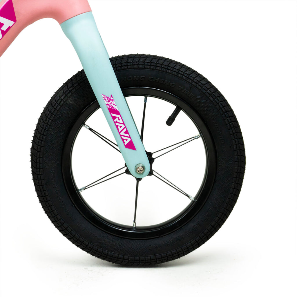 BICICLETA DE EQUILÍBRIO RAVA BALANCE BUDDY II ARO 12 ROSA/BRANCO