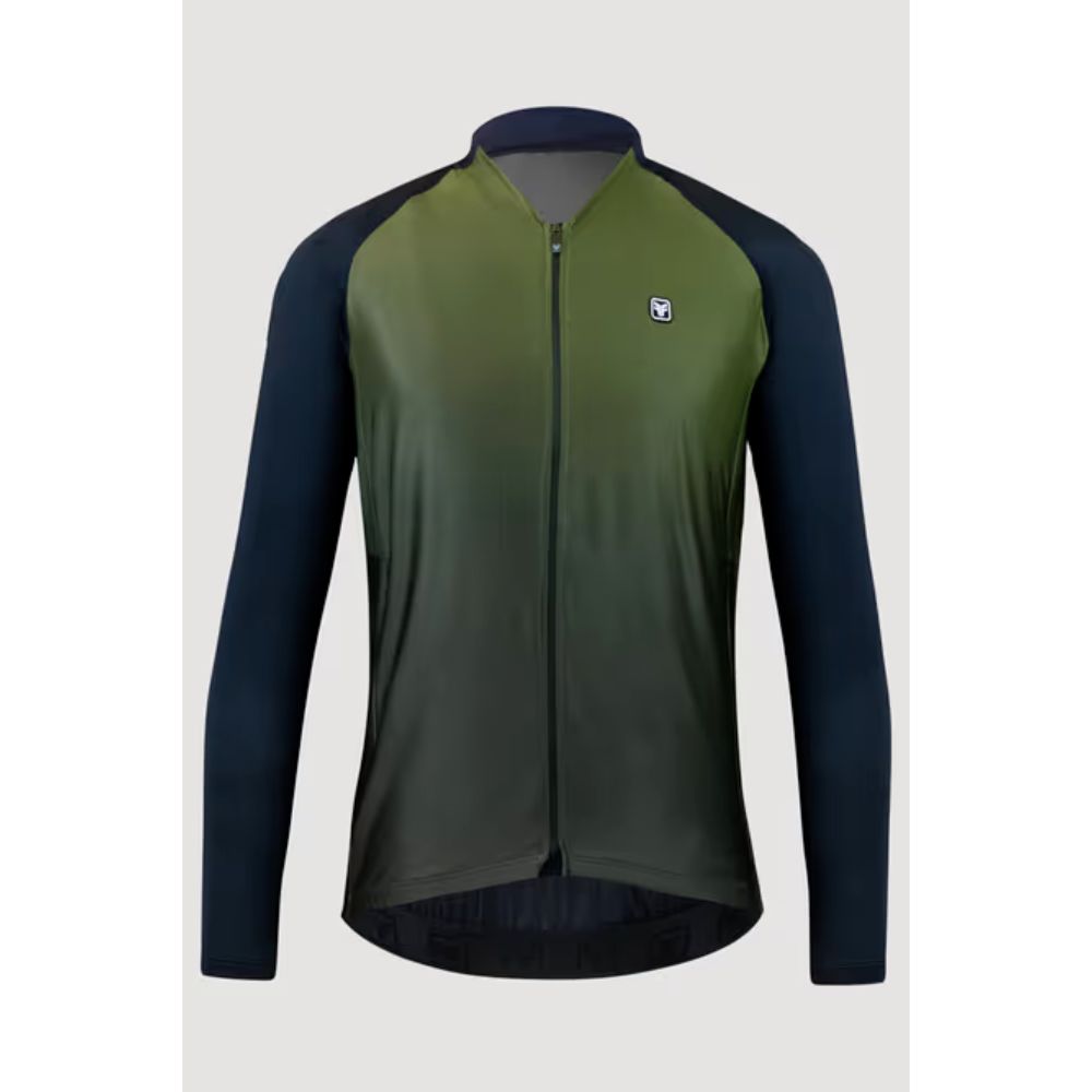 Camisa Ciclismo Free Force Start Manga Longa Gradient Olive Peluciada