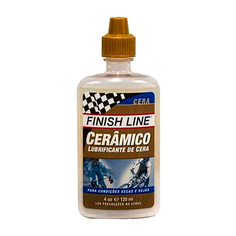 OLEO LUBRIFICANTE FINISH LINE CERAMIC P/ CORRENTE (120ML) - BRANCO/AZUL