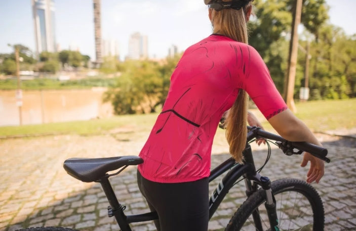 CAMISA CICLISMO UP APPAREL FEMININA CITY PINK