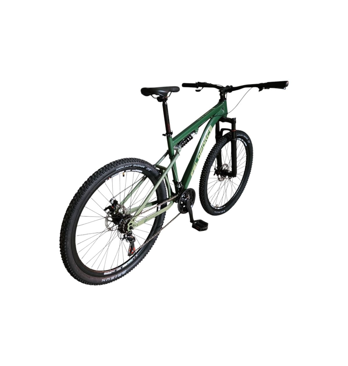 Bicicleta Aro 29 Veloforce Terrain Full 21V Disco T17 Verde/Bronze