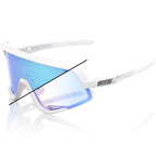 OCULOS 100% GLENDALE - BASTILLE LE - PEARL WHITE GLITTER - BLUE MIRROR PHOTOCHROMIC PRETO