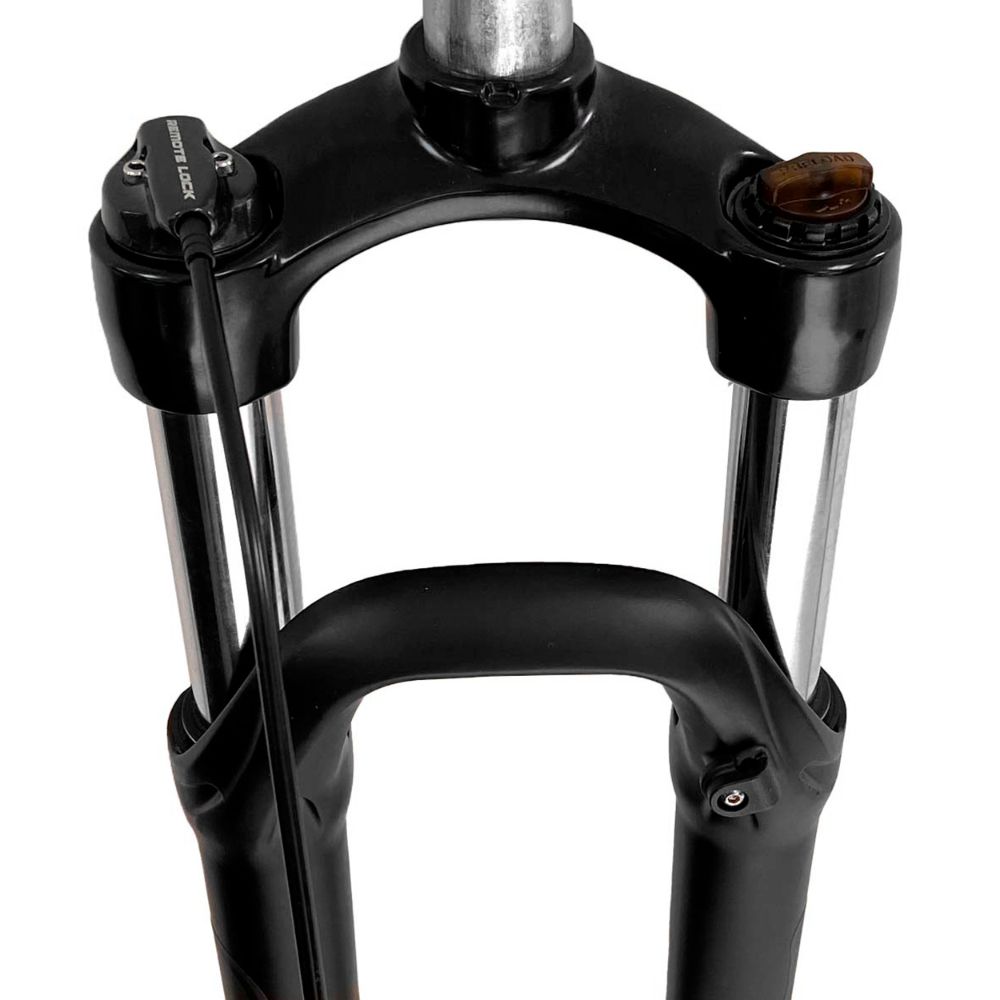 SUSPENSÃO DE BICICLETA 29 AHEAD ELLEVEN C/ TRAVA REMOTA (100MM) - PRETO - AHEAD SET