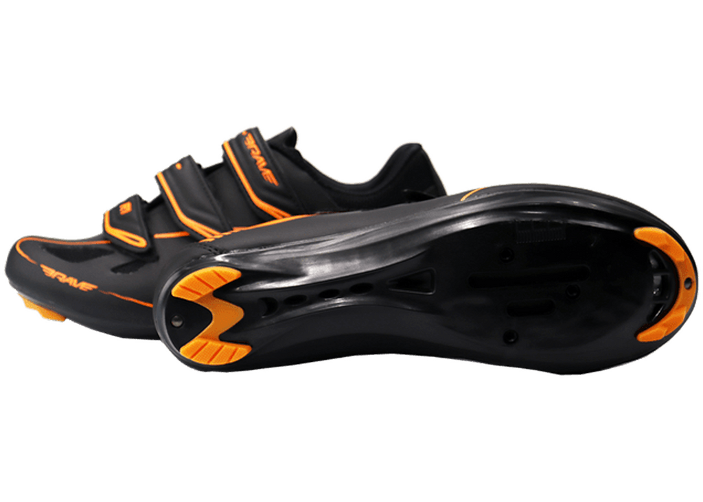 SAPATILHA CICLISMO R1 PRETO/LARANJA  BRAVE -   ( 36 BR)