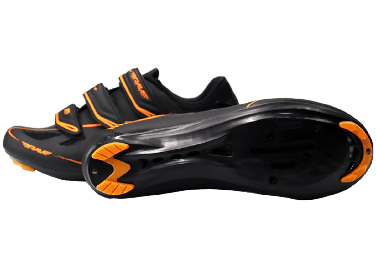 SAPATILHA CICLISMO R1 PRETO/LARANJA  BRAVE -   ( 36 BR)