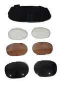 LENTES DE REPOSIÇÃO P/ OCULOS SERFAS 3 PARES CLEAR / MARROM / FUME + ESTOJO