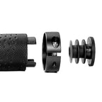 MANOPLA MTB ROCKBROS COM FITA EVA TRAVA E PLUG 130MM - PRETO/AZUL