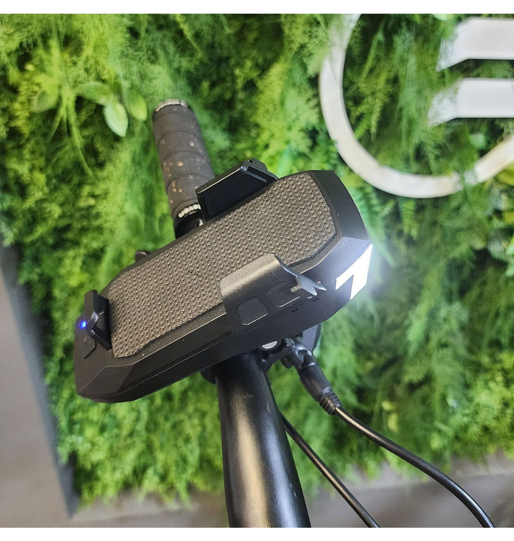 Suporte Elleven 4 em 1 para Celular com Farol, Buzina e Power Bank - Preto