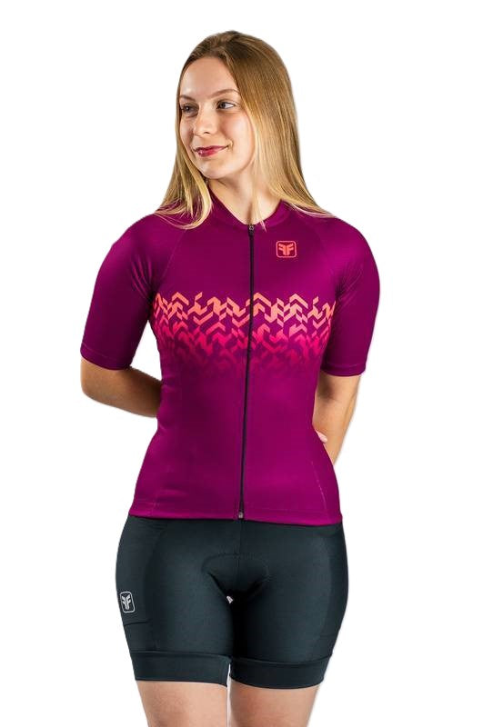 Camisa De Ciclismo Feminina Free Force Basic Ruby 2024