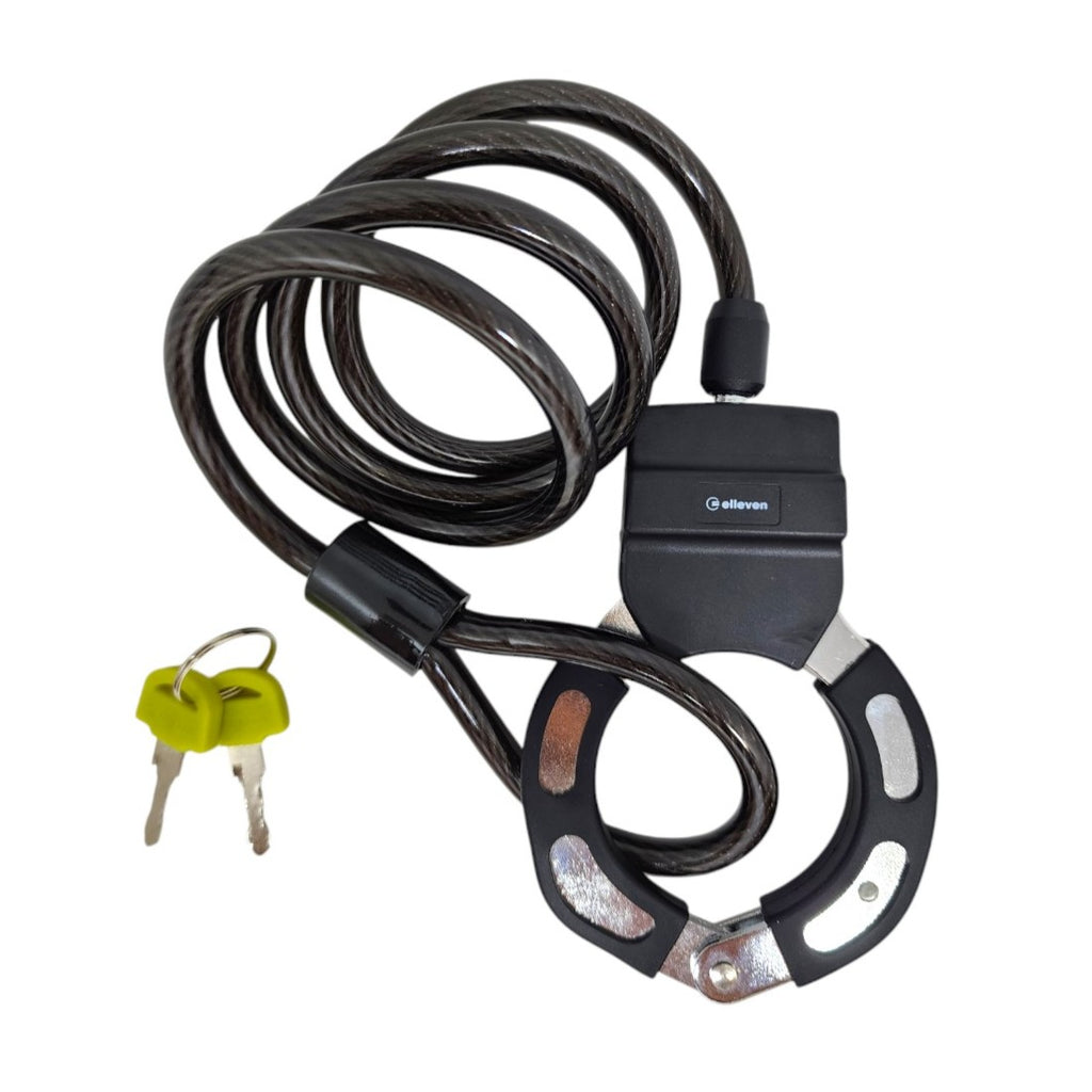 Cadeado Elleven Espiral Algema Com Chave 8mm X 1000mm Preto
