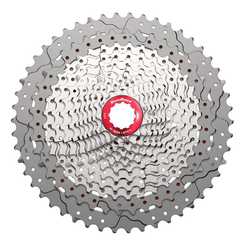 CASSETE 12V SUN RACE MZ90 11/50D (P/ CUBOS 11V SHIMANO) - PRATA