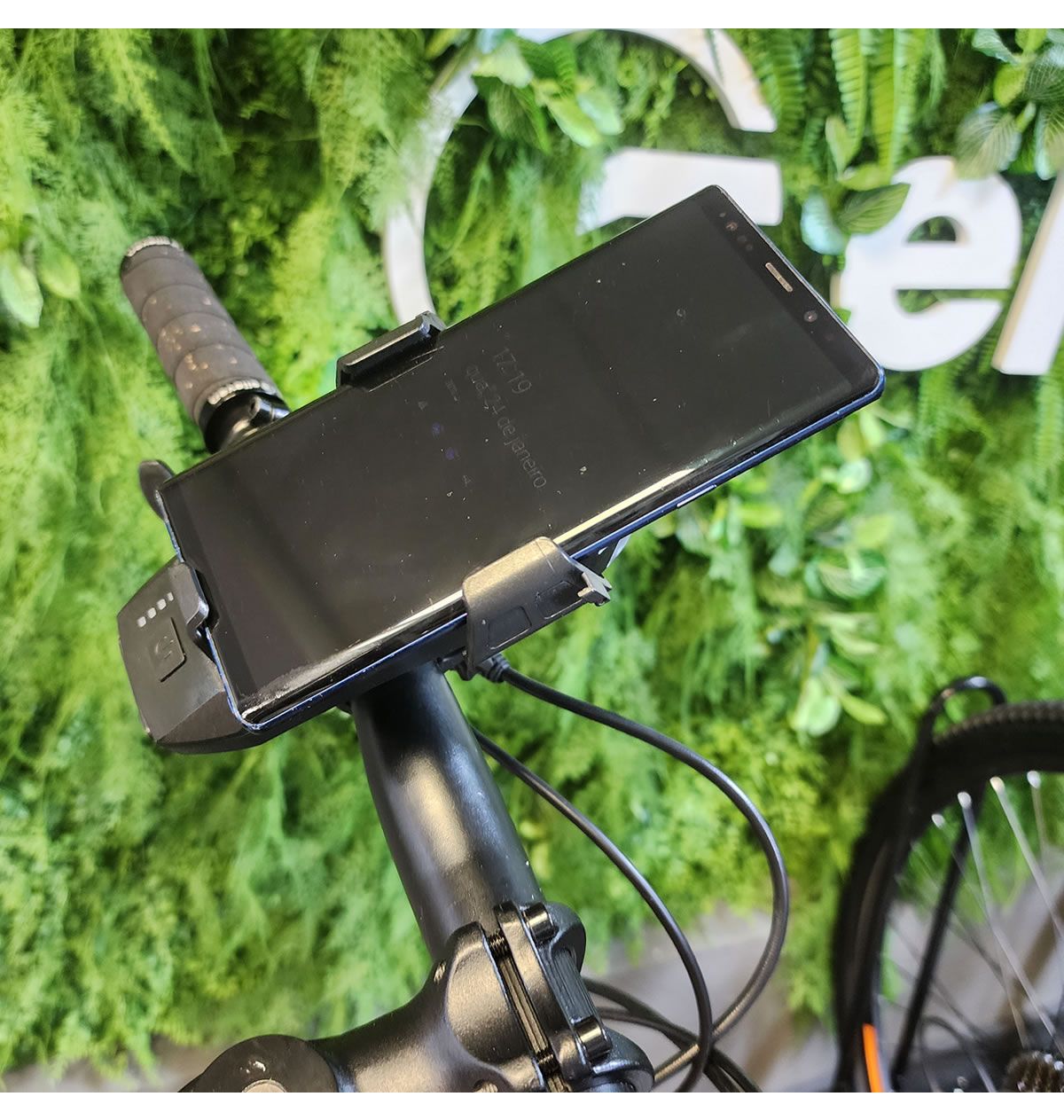 Suporte Elleven 4 em 1 para Celular com Farol, Buzina e Power Bank - Preto