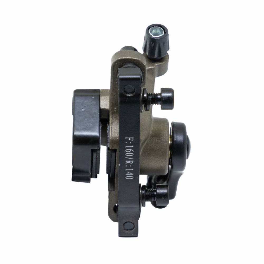 PINÇA FREIO DISCO MECÂNICO X-TIME RM2 C/ SUPORTE DIANTEIRO - DOURADO - TRASEIRO