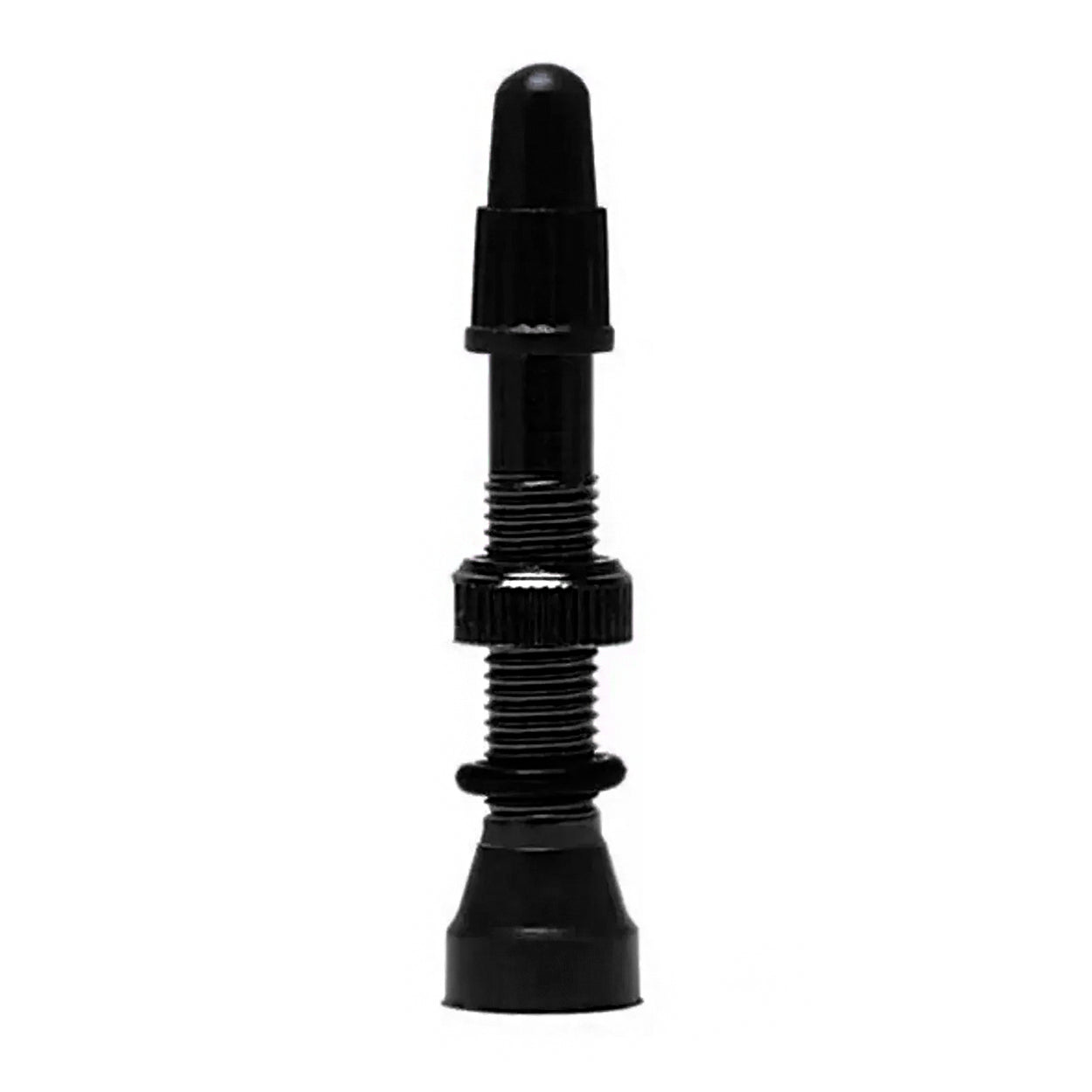 VÁLVULA PARA TUBELESS BASE BORRACHA - PRETO - 45mm
