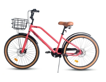 BICICLETA 24 ELLEVEN ELLY C/ CESTA VERMELHO/PRETO