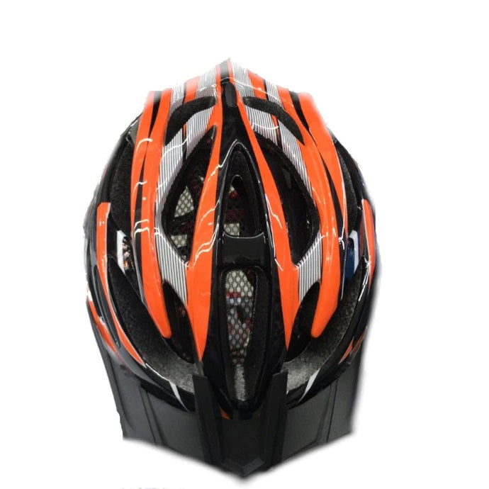 CAPACETE MTB IN MOLD IMPORTADO C/ VISEIRA REMOVIVEL JC-001 - LARANJA G 56-61cm
