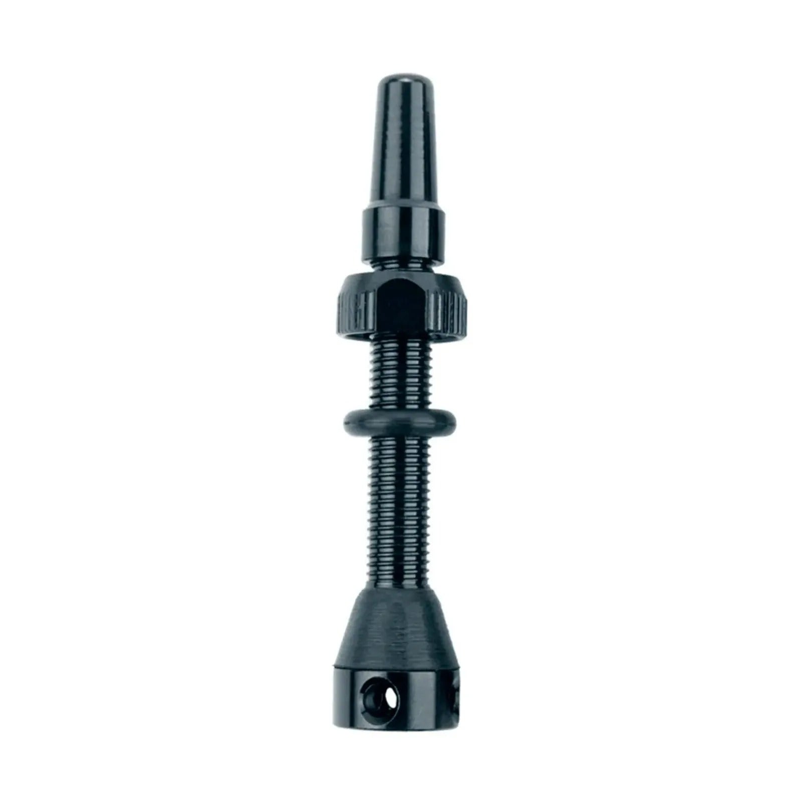 VÁLVULA TUBELESS C/FURO LATERAL ALUM. - PRETO - 45mm