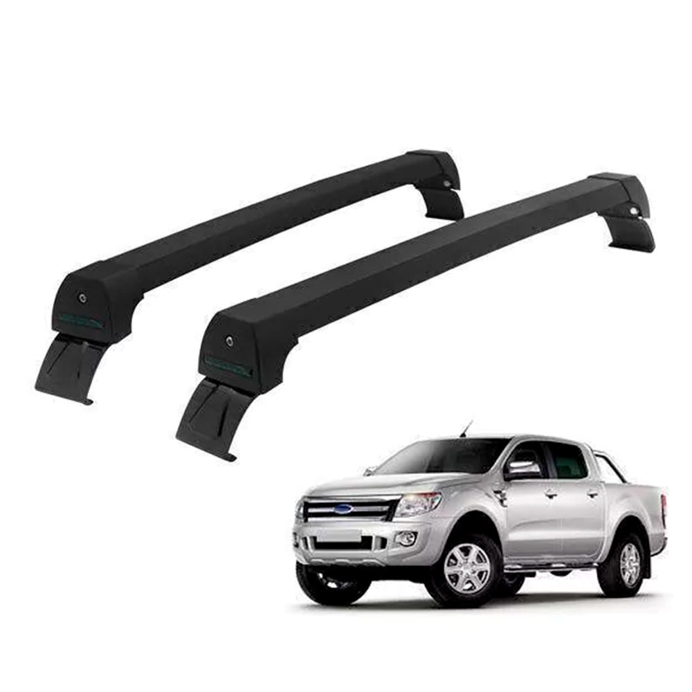 RACK LONG LIFE SPORT ALUM. PRETO P/ FORD RANGER CABINE DUPLA - A PARTIR DE 2013 (PRan)