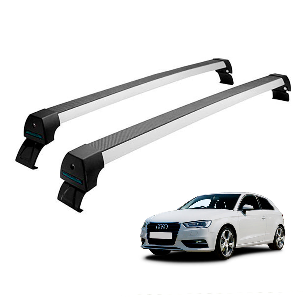 RACK LONG LIFE SPORT ALUM. PRATA P/ AUDI A3 2 E 4 PORTAS EXCETO SPORTBACK (AA3-4)