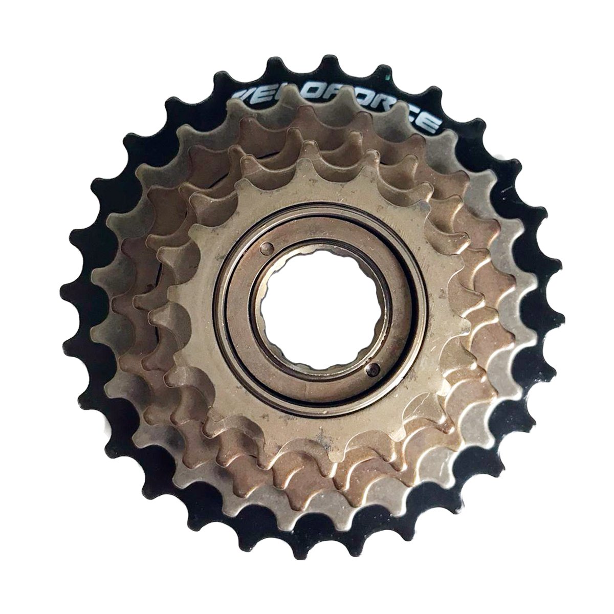 CATRACA RODA LIVRE 6V NÃO INDEX 14/28T DOURADA/PRETA VELOFORCE