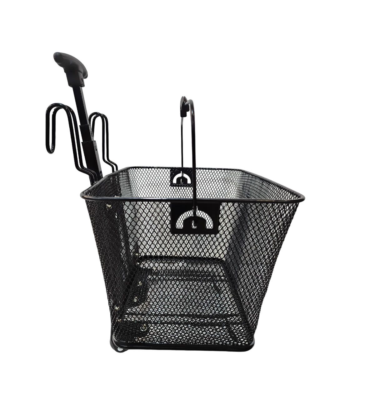 Cesta Aramada Elleven Carrinho 2 Em 1 40x30x22cm Com Alça - Preto