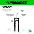 SUSPENSÃO VIBER SPIDER ARO 29 EIXO 9X100 PRETA BRILHANTE
