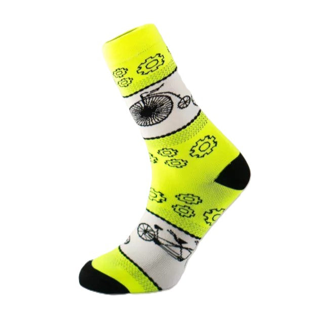 MEIA 36/38 CANO MEDIO PARTENZA AMARELO BIKE ENGRENAGEM