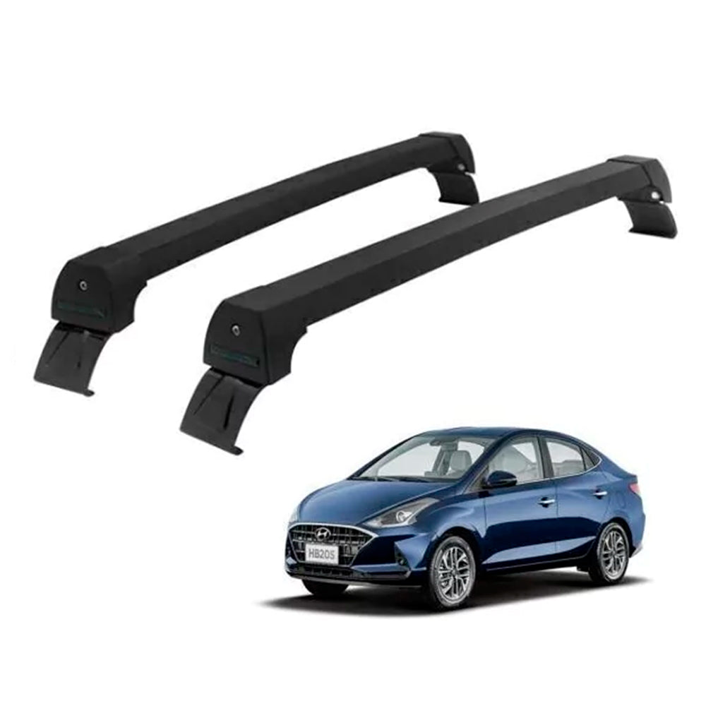 RACK LONG LIFE SPORT ALUM. PRETO P/ HYUNDAI HB20 SEDAN - 2020 EM DIANTE (PHB20N) - PRETO