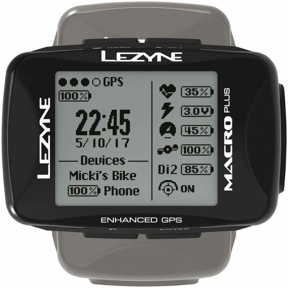 GPS LEZYNE MACRO PLUS LOADED KIT DUAL INTERATIVO BLUETOOTH - PRETO