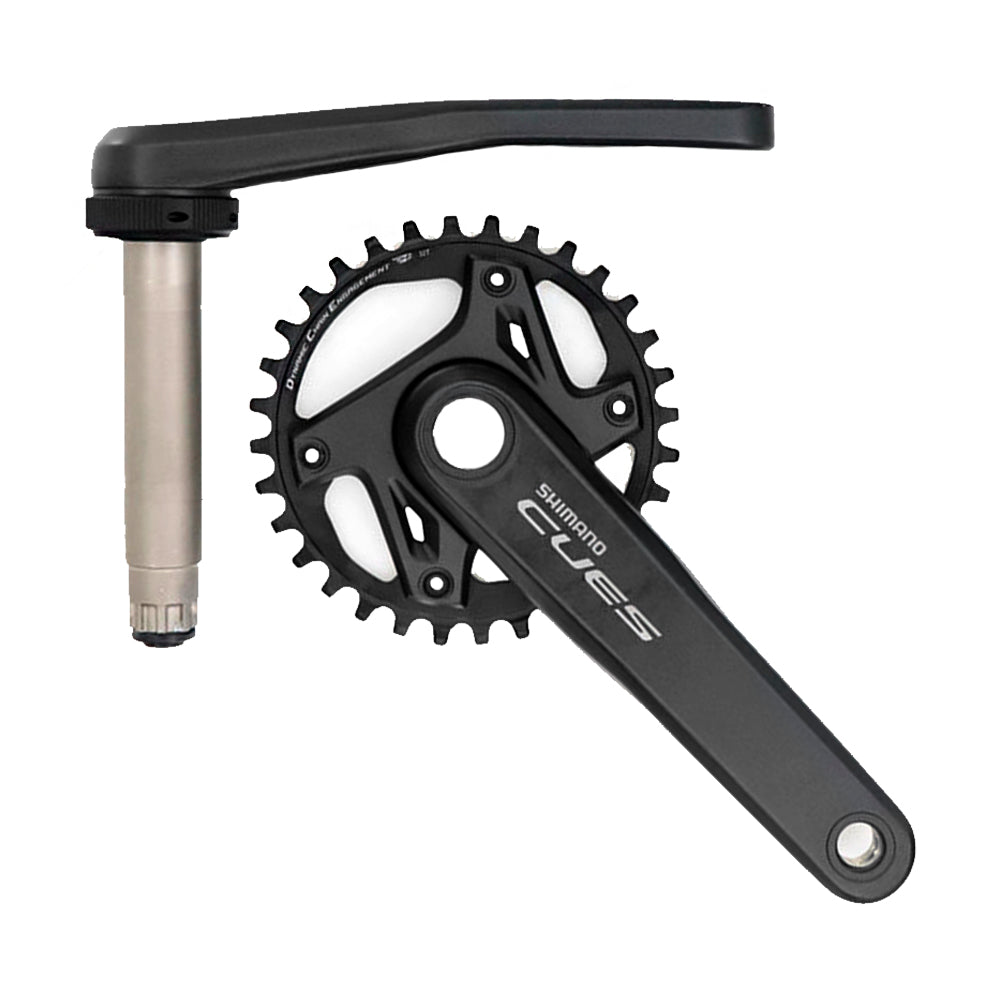 PEDIVELA SHIMANO 9/10/11V SHIMANO CUES FC-U6000-1 HOLLOWTECH - 2-PIECE S/ CAIXA 32D2 170mm (EFCU60001CXA2) - PRETO - 170