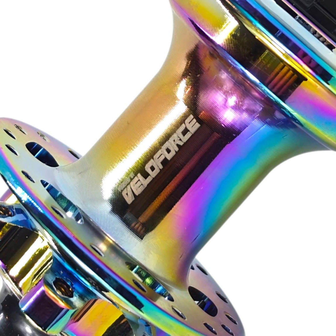 CUBO TRASEIRO VELOFORCE BARULHENTO 12V 10X135MM 36 FUROS EIXO MACIÇO RAINBOW