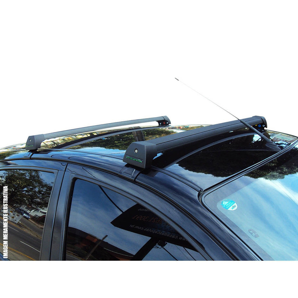 RACK LONG LIFE PEUGEOT 208 SEM TETO SOLAR  (A PARTIR DE 2020) - 2 e 4  PORTAS -PRETO (P208X)