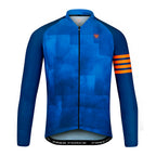 CAMISA CICLISMO FREE FORCE BASIC MANGA LONGA FREEDOM - AZUL/LARANJA - P