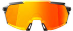 OCULOS 100% KORBIN - GLOSS METALLIC BLACK - HIPER RED MULTILAYER MIRROR PRETO