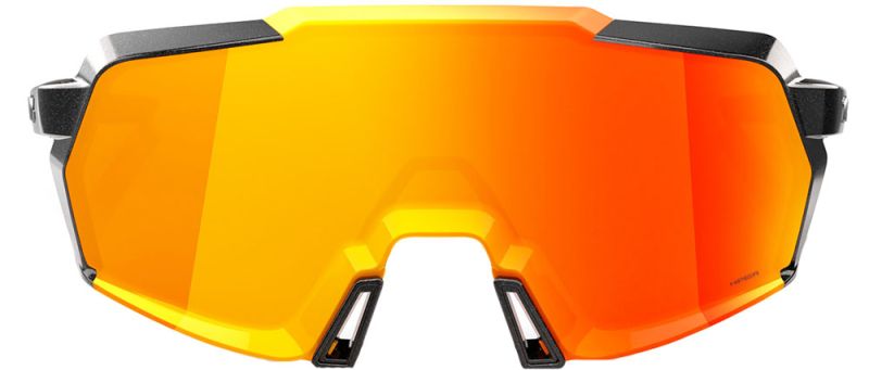 OCULOS 100% KORBIN - GLOSS METALLIC BLACK - HIPER RED MULTILAYER MIRROR PRETO