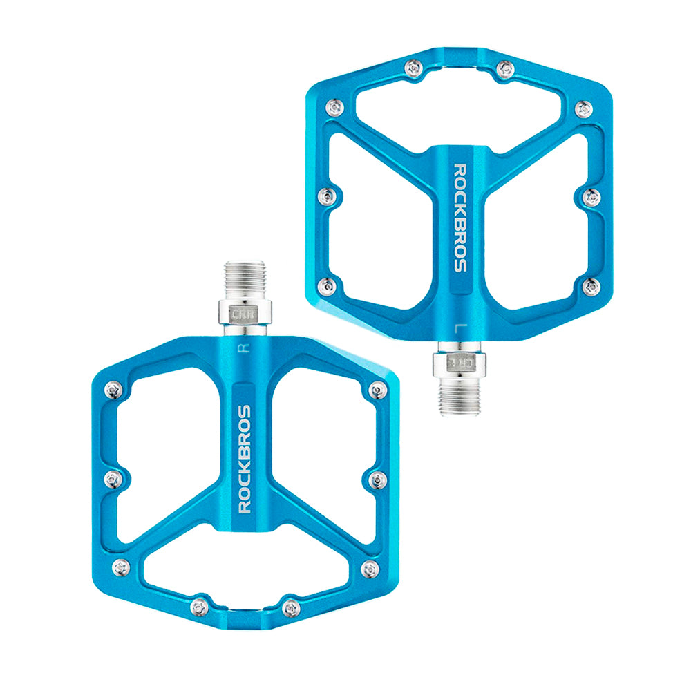 PEDAL 9/16 ROCKBROS PLATAFORMA ALUM ROLAMENTADO C/ 8 PINOS