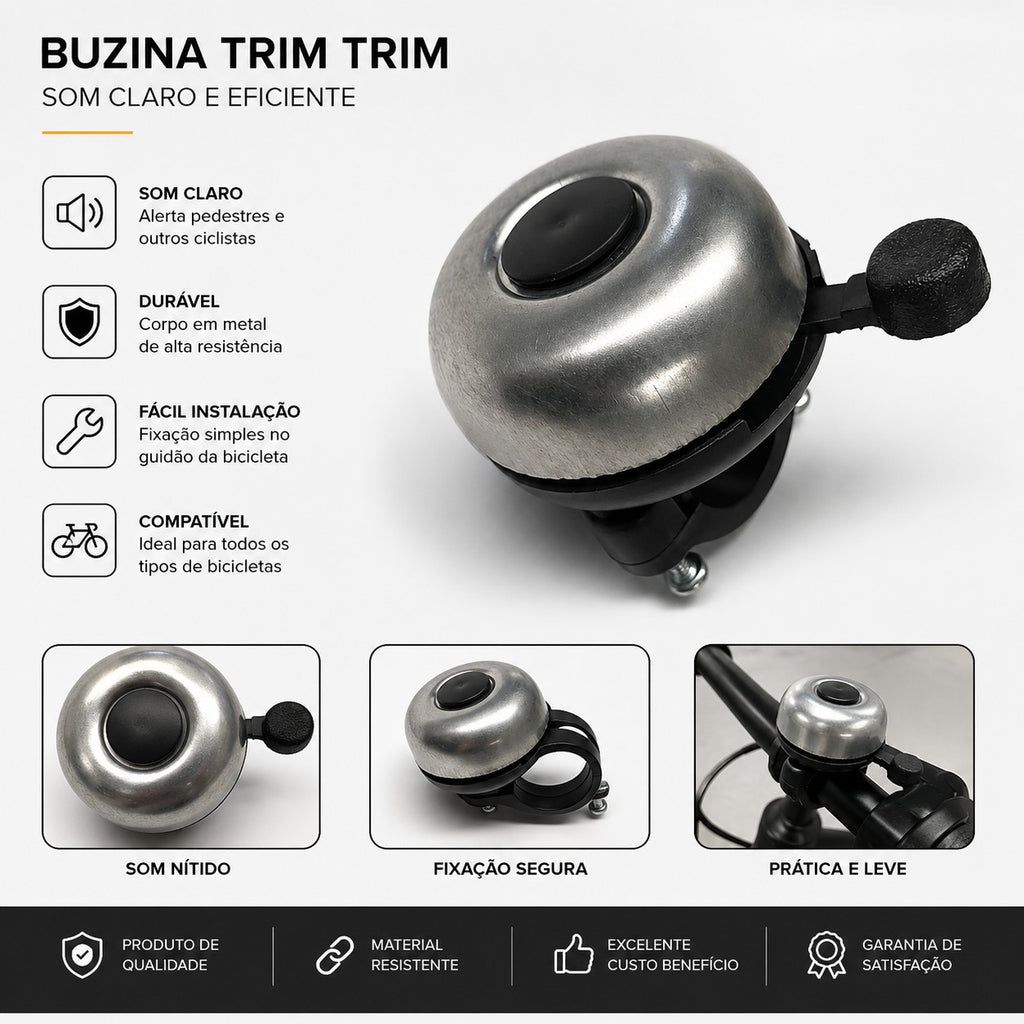 KIT SEGURANÇA REFLETORES D/T RODAS ESPELHO BUZINA CAMPAINHA TRIM TRIM