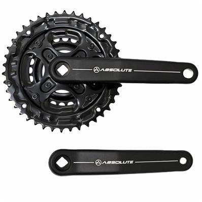 PEDIVELA TRIPLO ABSOLUTE NERO ALUMINIO 170MM 24/34/42