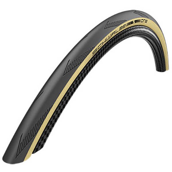 PNEU 700X25 SCHWALBE ONE PERFORMANCE RACE GUARD TL EASY - PRETO/BEGE