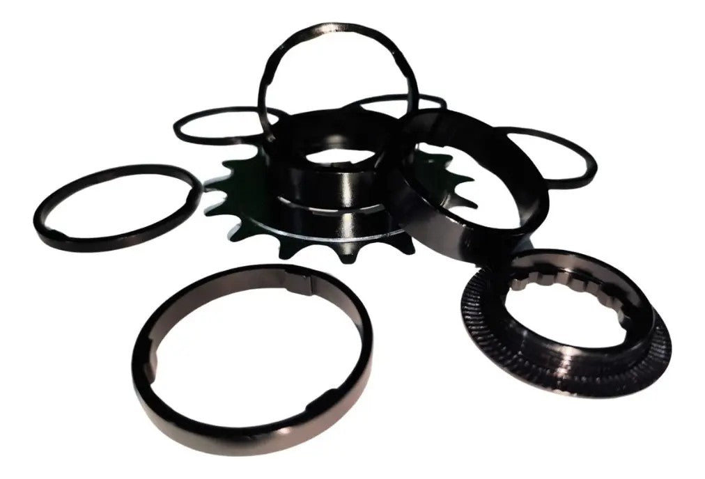 KIT COG SINGLE PARA CONVERSÃO K7 1 VELOCIDADE BIKE FREERIDE 16 DENTES LTX