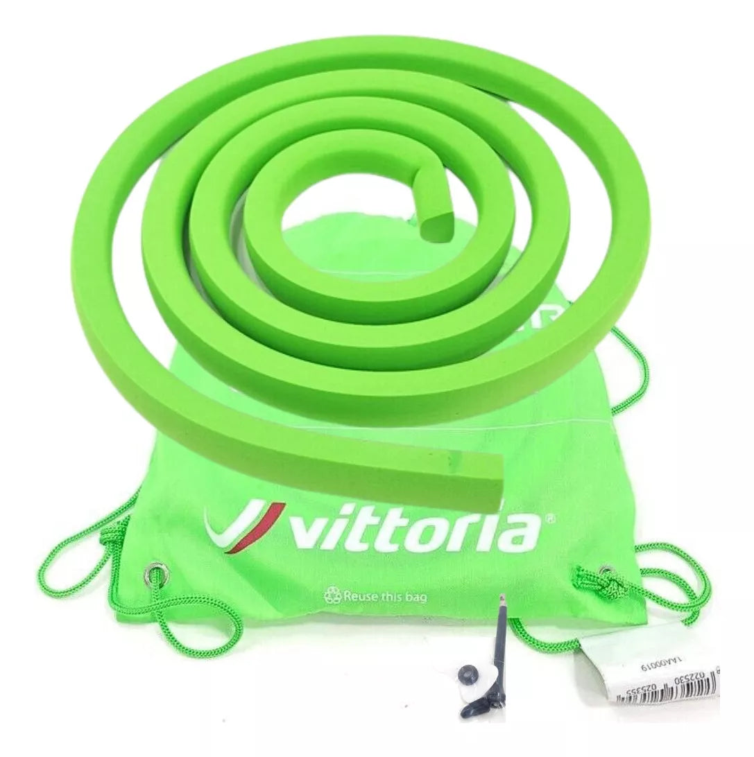 KIT AIR LINER + VALVULAS + SELANTE + ALICATE PARA INSTALAÇÃO TUBELESS VITTORIA TUBELESS P/ GRAVEL ROAD - VERDE