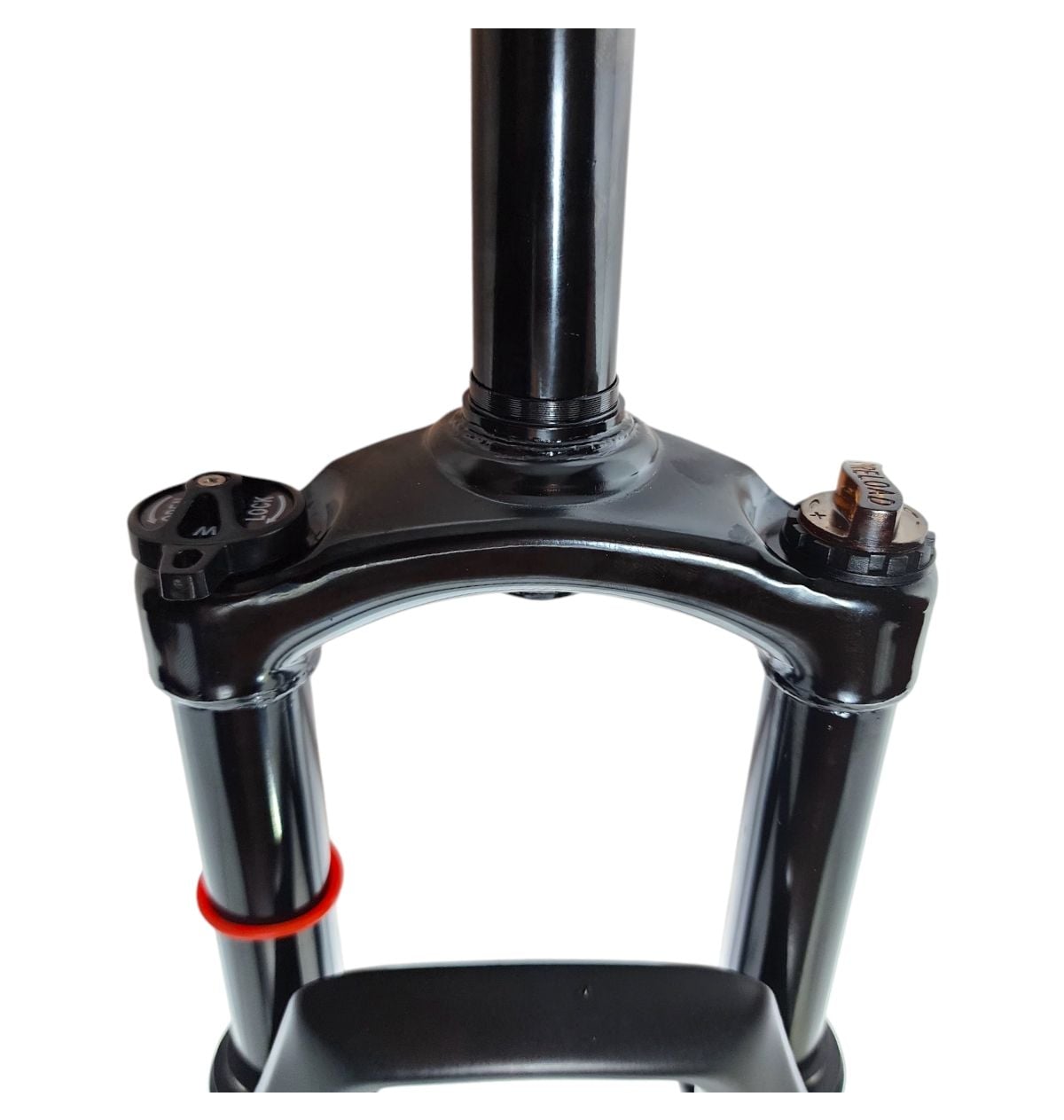 GARFO SUSPENSÃO ARO 29 AÇO AHEADSET COM TRAVA 100MM PRETO