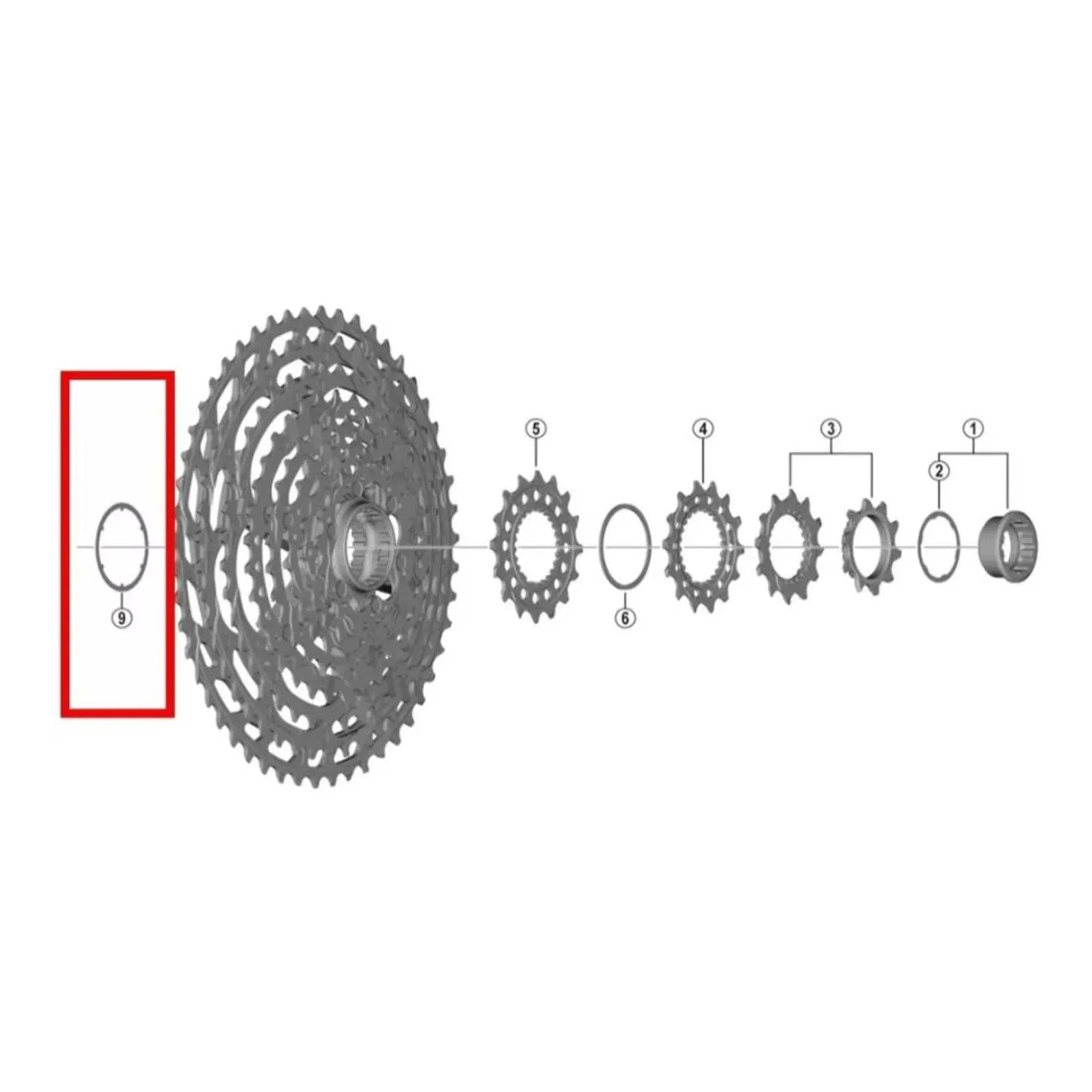 ESPACADOR PARA CASSETE SHIMANO XTR 12V (Y1X401500) - UNICO