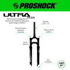 SUSPENSÃO ULTRA TR SR SPIDER ARO 29 EIXO 9X100 PRETA BRILHANTE