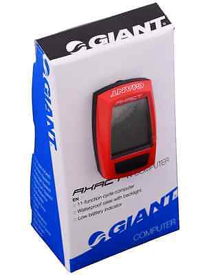 CICLOCOMPUTADOR GIANT AXACT 11 FUNÇÕES VERMELHO