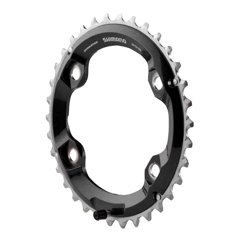 COROA SHIMANO DEORE XT FCM8000 2X11V 34D BB P/ 34/24D BCD 96 - PRETO