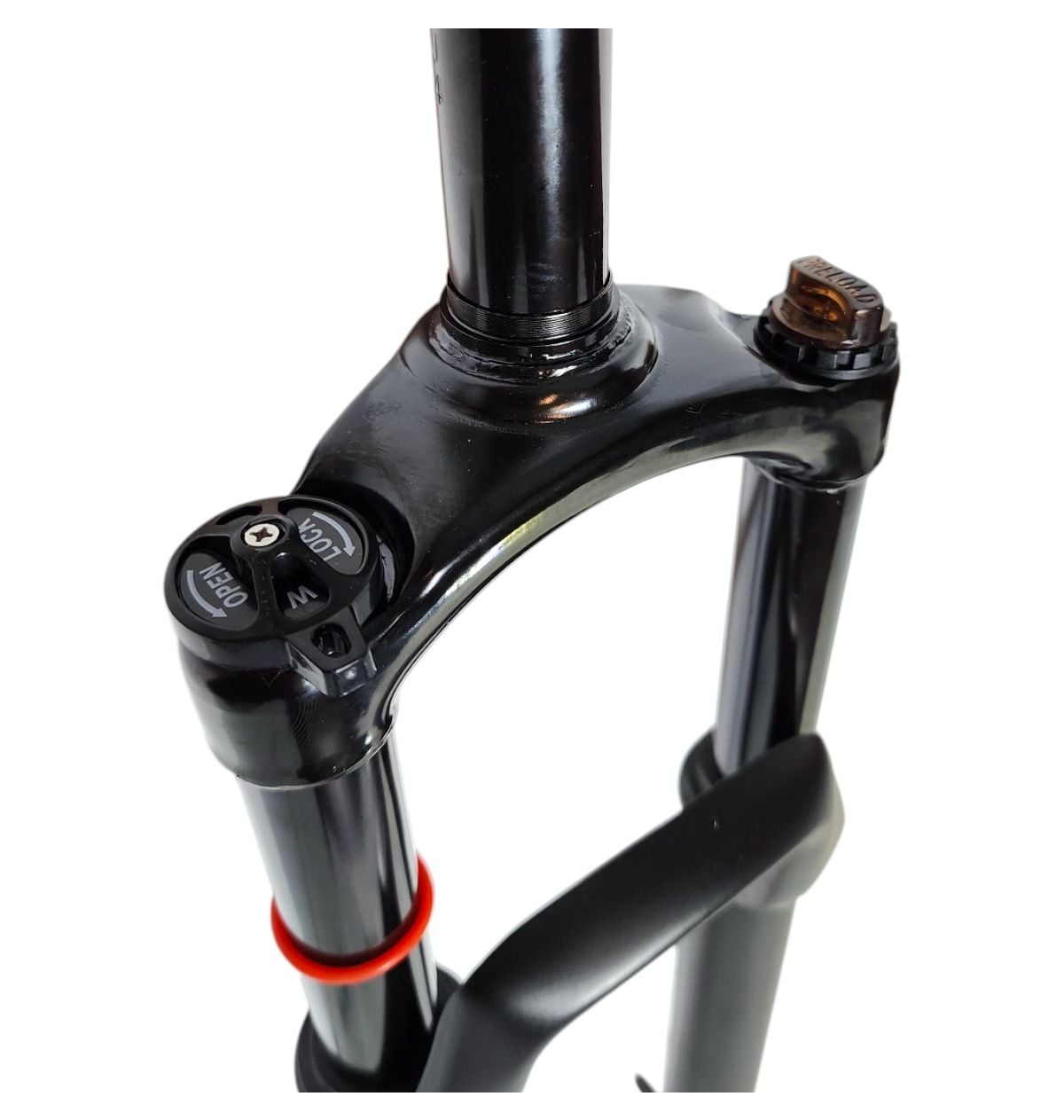 GARFO SUSPENSÃO ARO 29 AÇO AHEADSET COM TRAVA 100MM PRETO