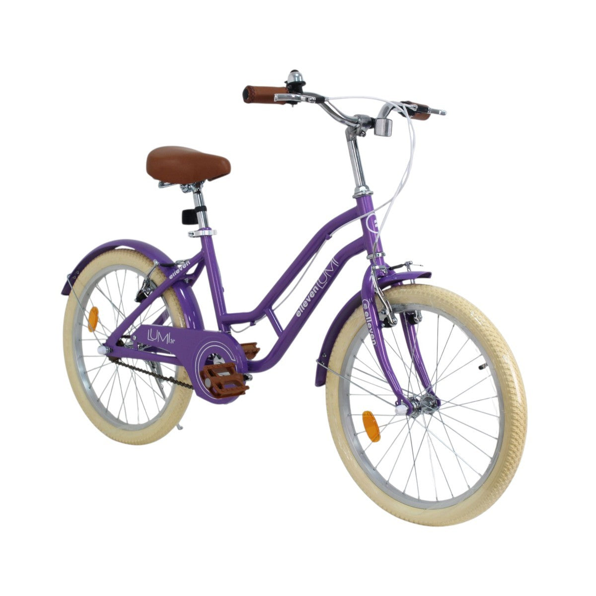 Bicicleta 20 Elleven Lumi 2026 Roxo/Branco