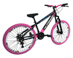 Bicicleta 26 Alfameq Atake Preto/Branco/Rosa Camb Shimano